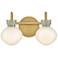 Hinkley Lucy 9 1/2" High Lacquered Brass 2-Light Wall Sconce