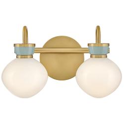 Hinkley Lucy 9 1/2" High Lacquered Brass 2-Light Wall Sconce