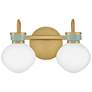 2_Hinkley Lucy 9 1/2" High Lacquered Brass 2-Light Wall Sconce more views