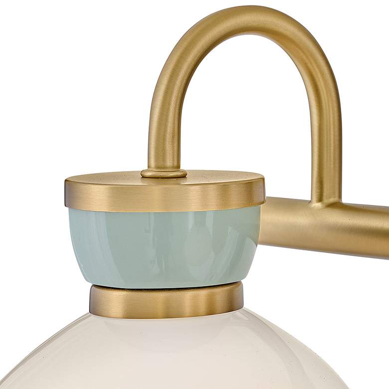 Image 3 Hinkley Lucy 9 1/2" High Lacquered Brass 2-Light Wall Sconce more views