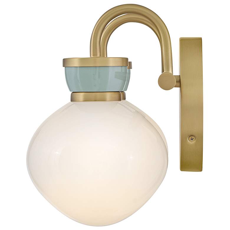 Image 4 Hinkley Lucy 9 1/2" High Lacquered Brass 2-Light Wall Sconce more views