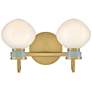 6_Hinkley Lucy 9 1/2" High Lacquered Brass 2-Light Wall Sconce more views