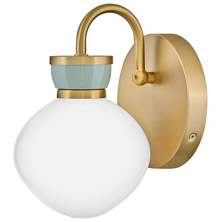 Image 2 Hinkley Lucy 9 1/2" High Lacquered Brass Wall Sconce more views