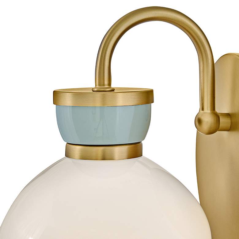 Image 3 Hinkley Lucy 9 1/2" High Lacquered Brass Wall Sconce more views