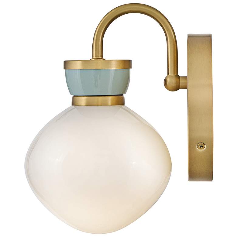 Image 4 Hinkley Lucy 9 1/2" High Lacquered Brass Wall Sconce more views