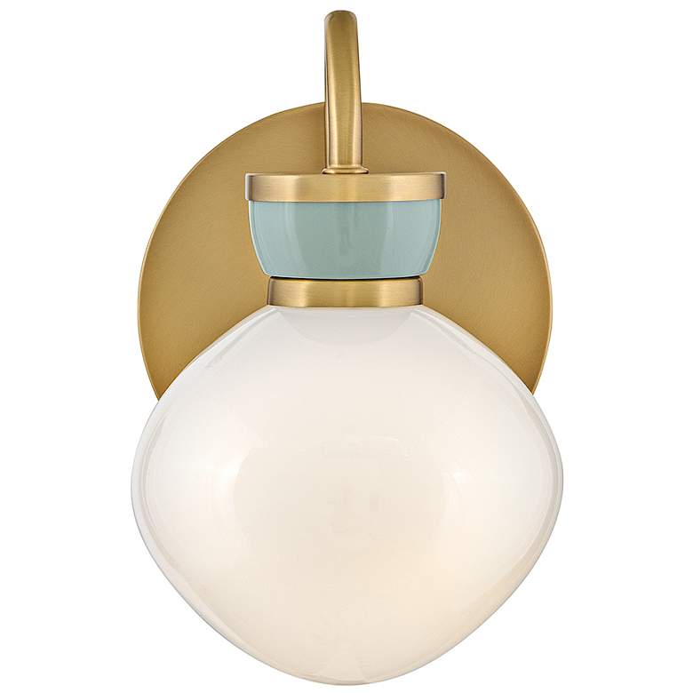 Image 5 Hinkley Lucy 9 1/2" High Lacquered Brass Wall Sconce more views