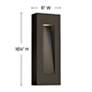 4_Hinkley Luna 16 1/4" High Bronze Socketed Outdoor Wall Light more views