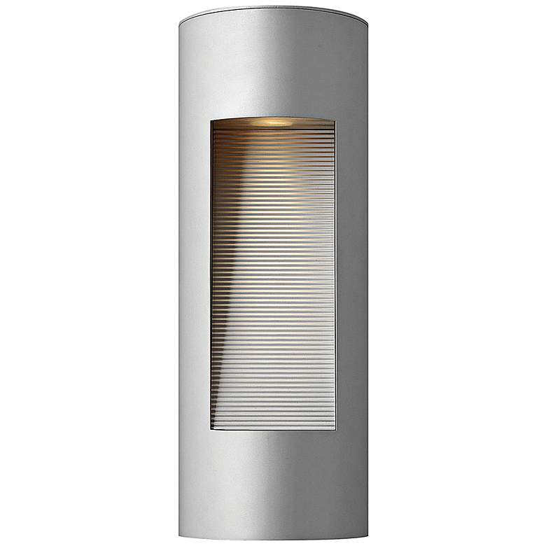 Image 1 Hinkley Luna 16" High LED Titanium Outdoor Wall Light