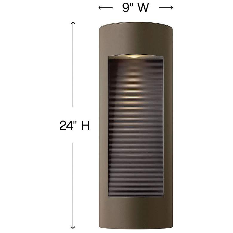Image 4 Hinkley Luna 24" High Bronze ADA Socketed Outdoor Wall Light more views