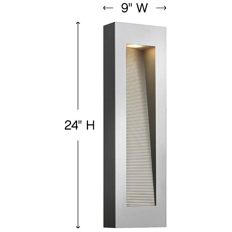 Image 3 Hinkley Luna 24"H Titanium Integrated LED Outdoor Wall Light more views