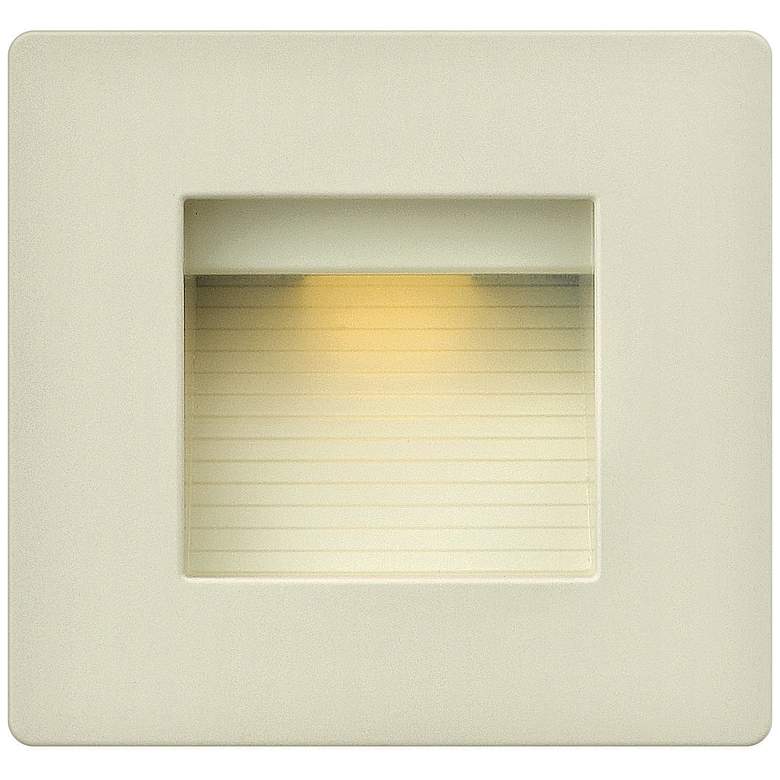 Image 1 Hinkley Luna 4 1/2" Square Light Almond LED Step Light
