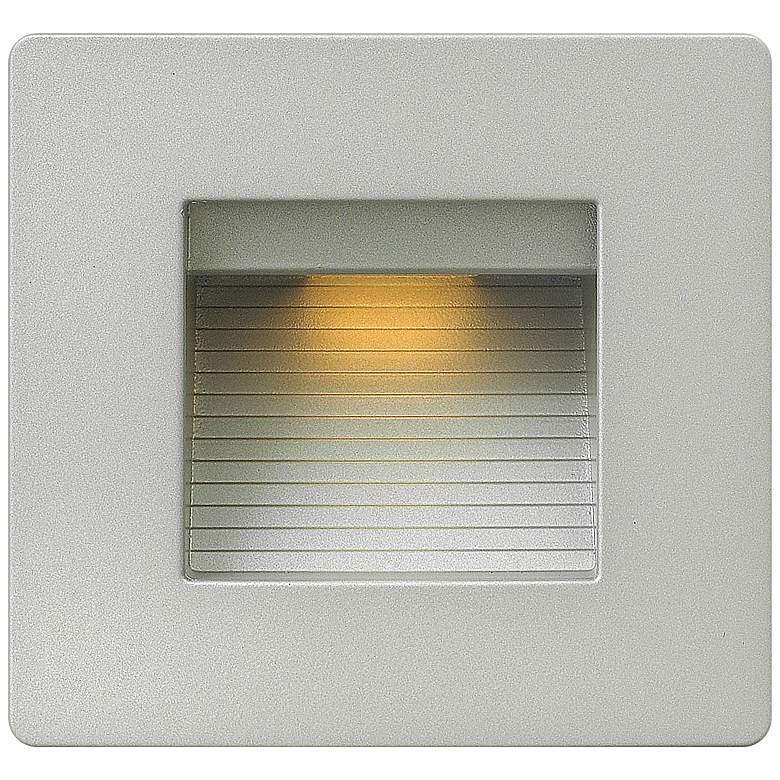 Image 1 Hinkley Luna 4 1/2 inch Square Titanium LED Step Light