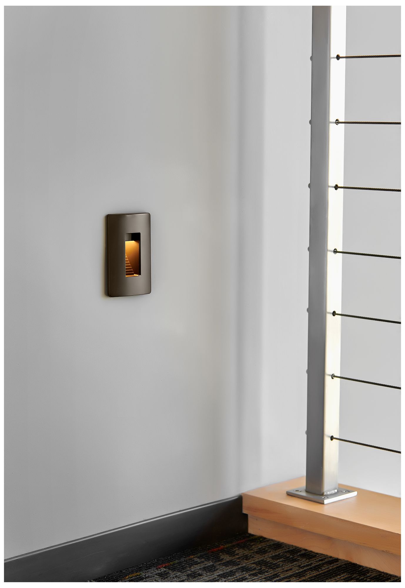 Hinkley Luna 4 1/2" Wide Black Finish Modern Step Light