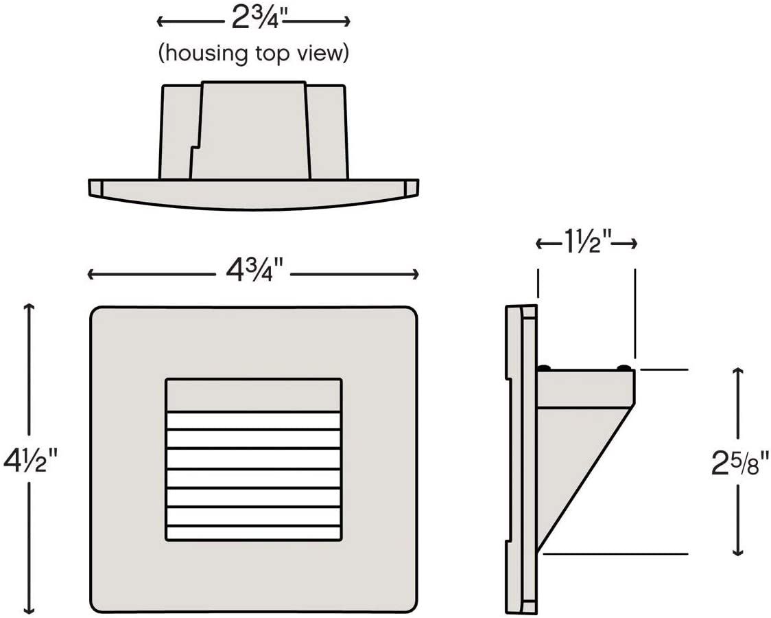 Image 3 Hinkley Luna 4 1/2" Wide Titanium LED Step Light more views
