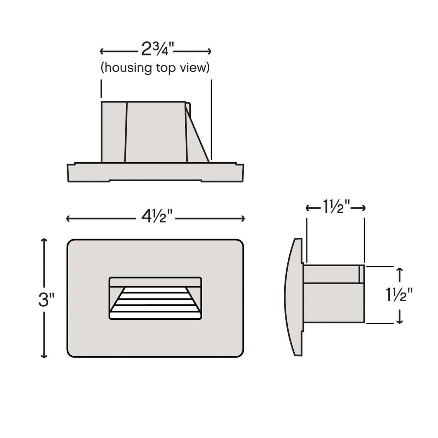 Image 5 Hinkley Luna 4 1/2" Wide Titanium LED Step Light more views