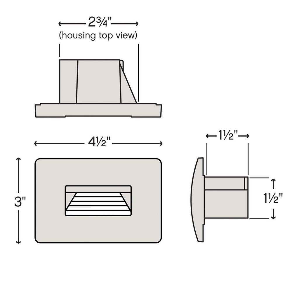 Image 5 Hinkley Luna 4 1/2" Wide White LED Low Voltage Step Light more views