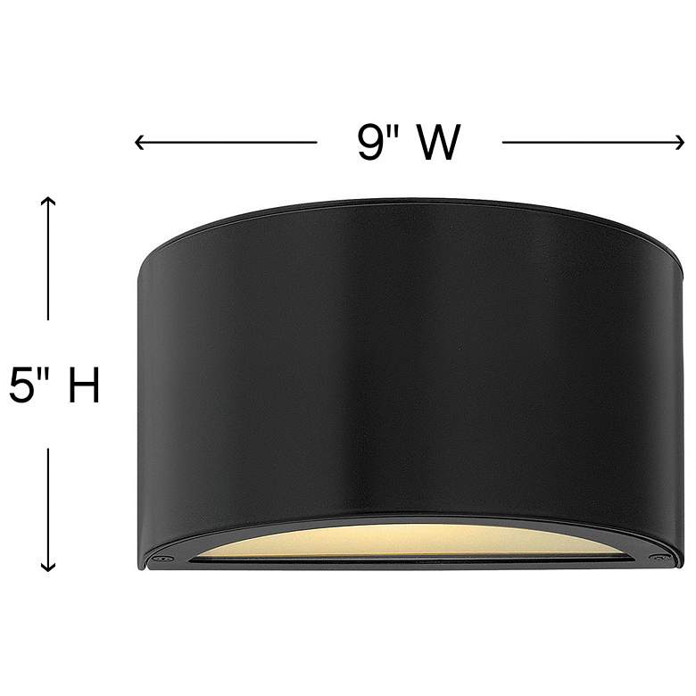 Image 2 Hinkley Luna 5" High Satin Black LED Outdoor Wall Light more views