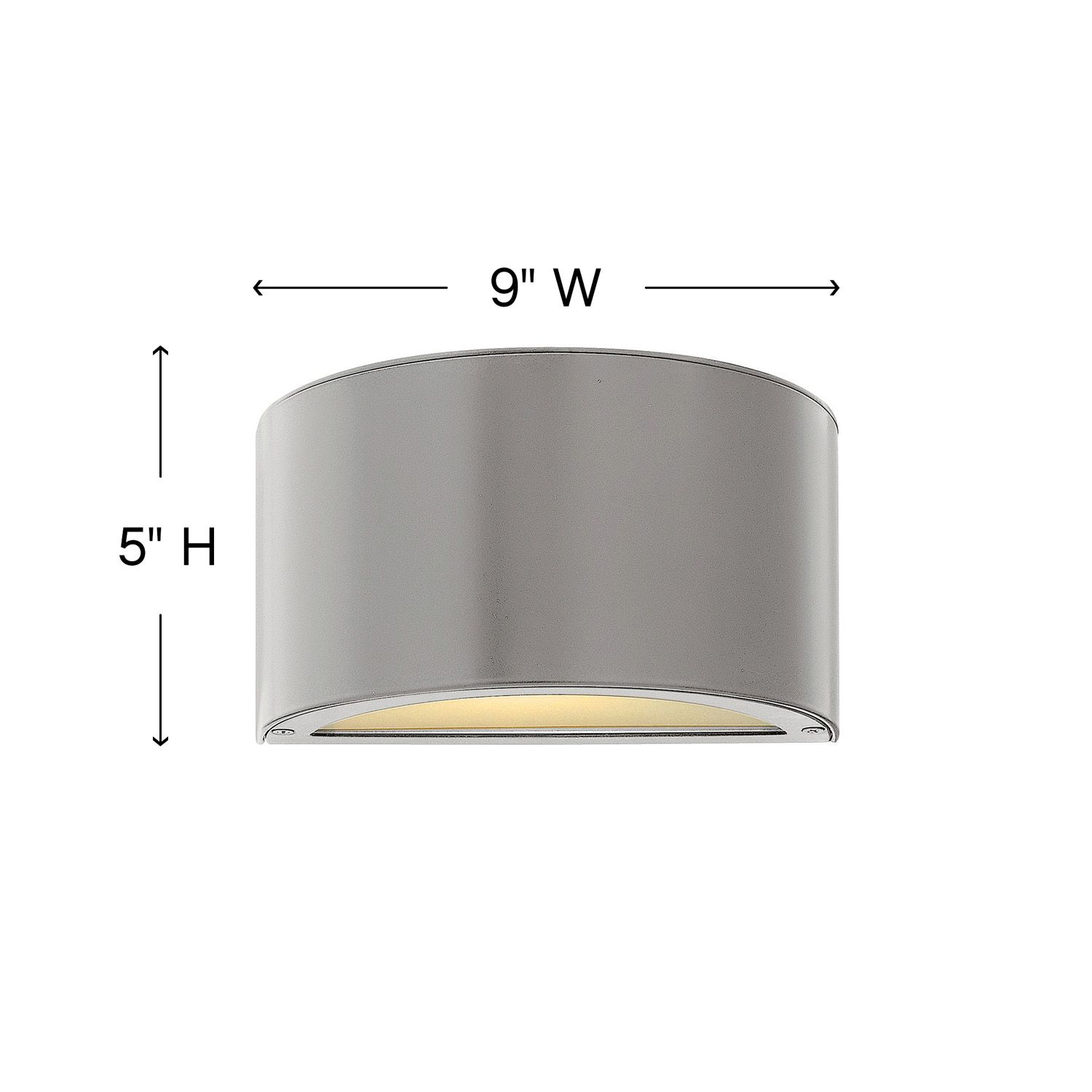 Image 2 Hinkley Luna 5" High Titanium LED Outdoor Wall Light more views