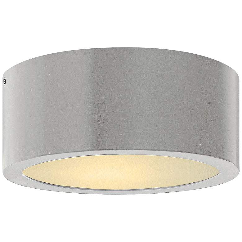 Image 1 Hinkley Luna 8" Wide Titanium LED Outdoor Ceiling Light