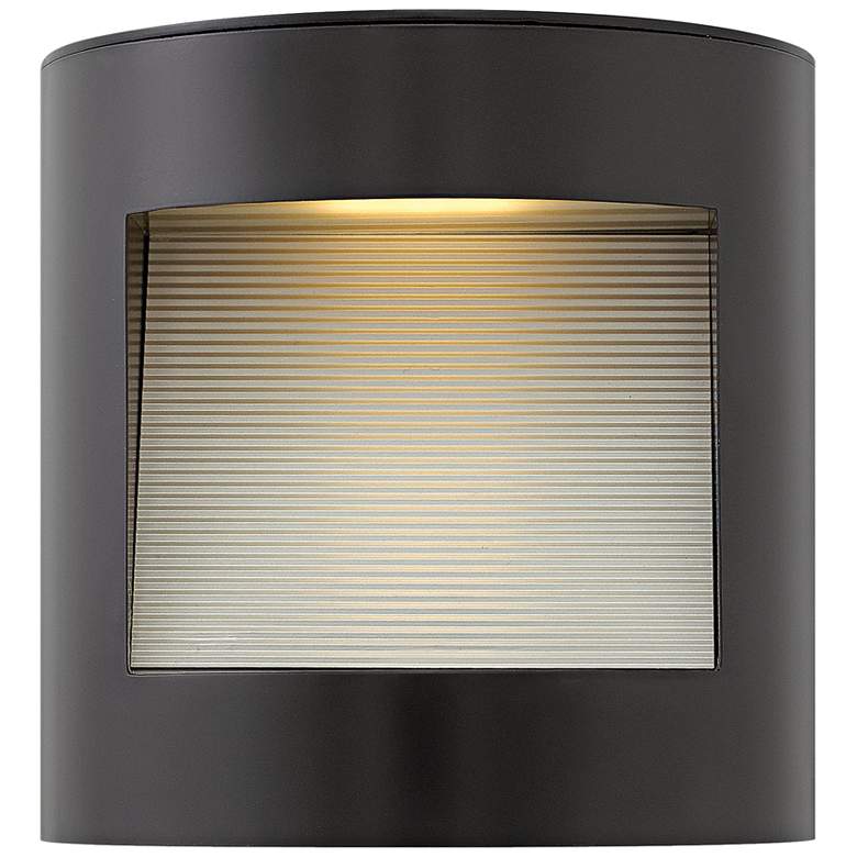 Image 1 Hinkley Luna 9 inch High Satin Black LED Outdoor Wall Light