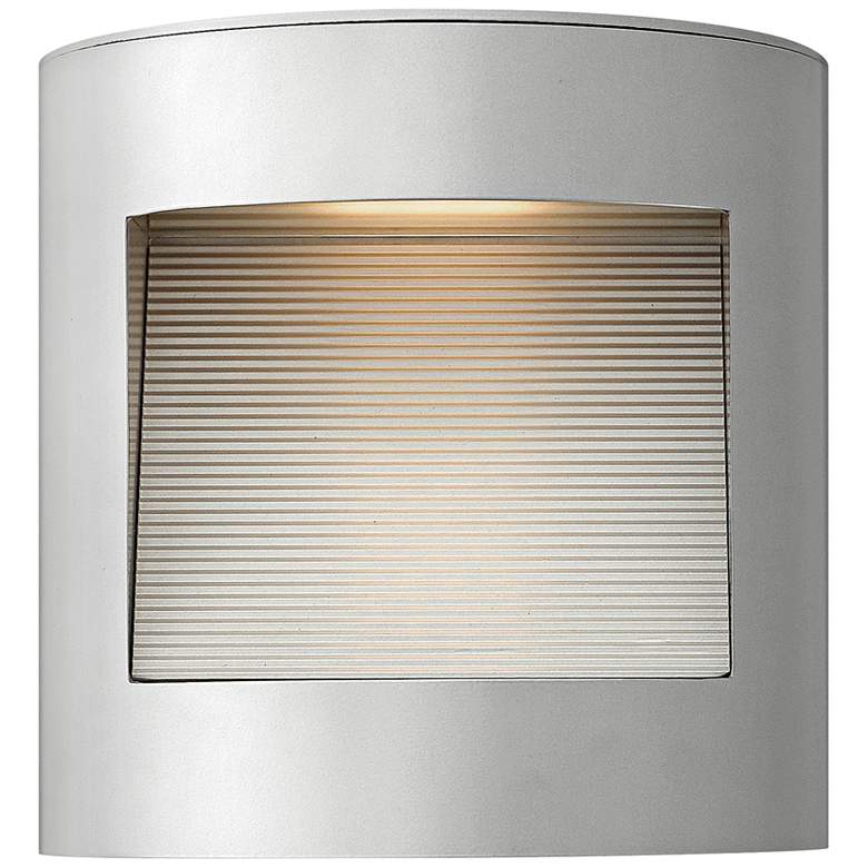 Image 1 Hinkley Luna 9" High Titanium LED Outdoor Wall Light