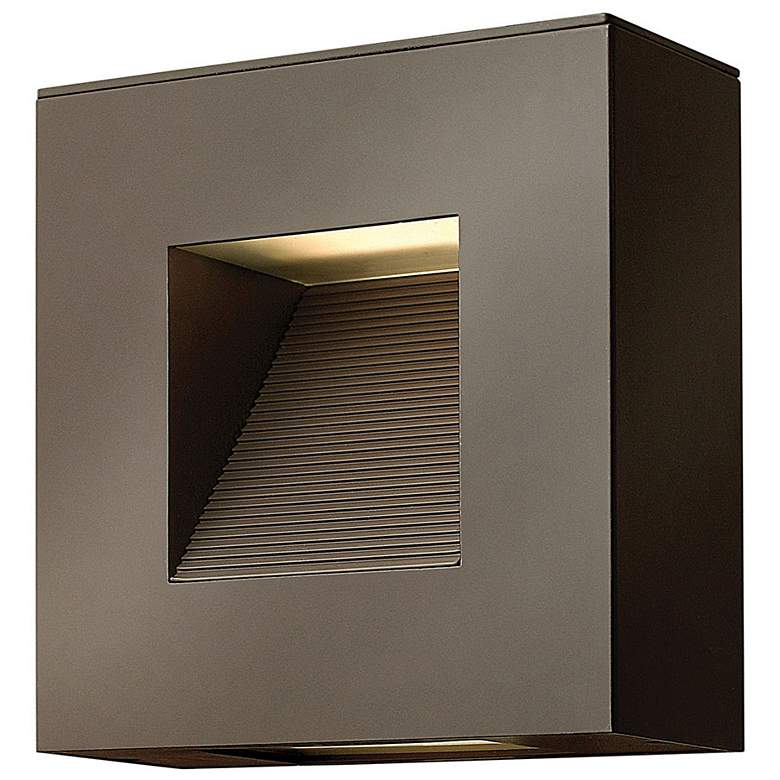 Image 1 Hinkley Luna 9"H Bronze Rectangular LED Outdoor Wall Light