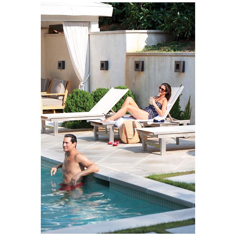 Image 3 Hinkley Luna 9"H Bronze Rectangular LED Outdoor Wall Light more views