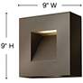 3_Hinkley Luna 9"H Bronze Rectangular LED Outdoor Wall Light more views