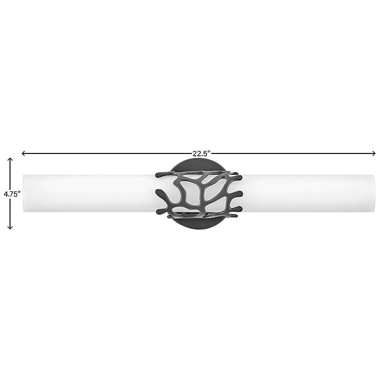 Image 6 Hinkley Lyra 22 1/2" Wide Black Aluminum LED Bath Light more views