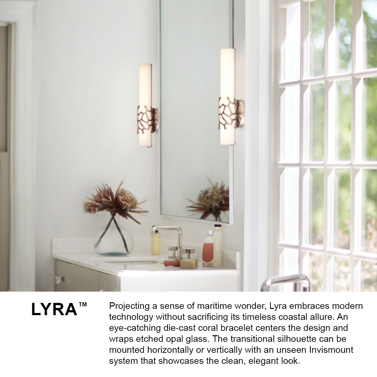 Hinkley Lyra 22 1/2" Wide Brushed Nickel LED Bath Light