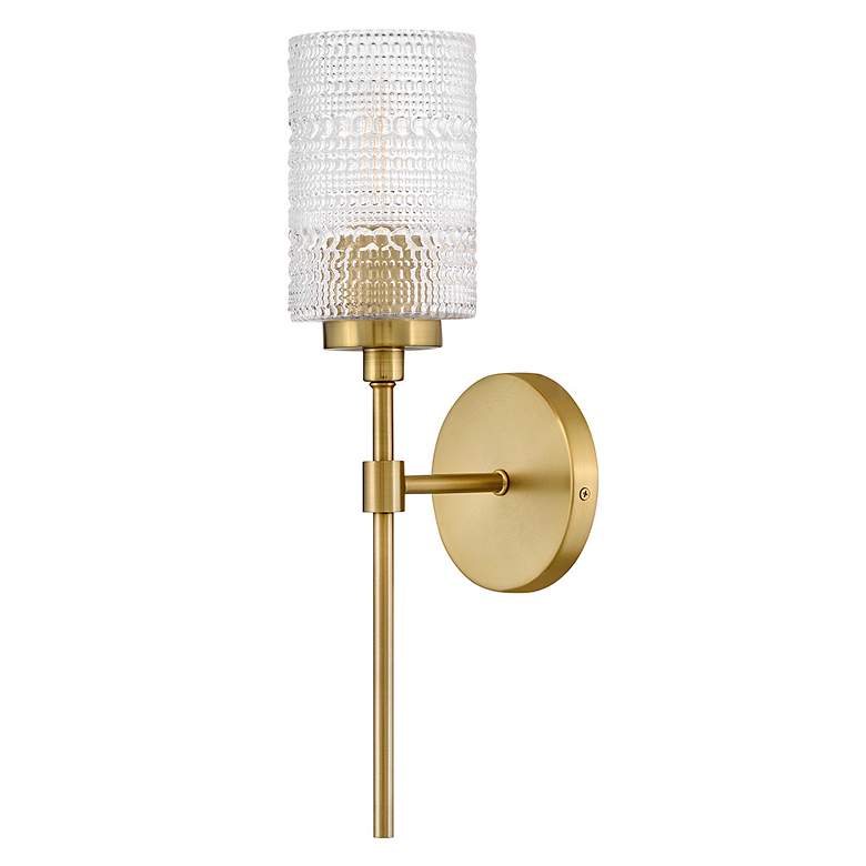 Image 2 Hinkley Mabel 18 1/4" High Lacquered Brass Wall Sconce more views