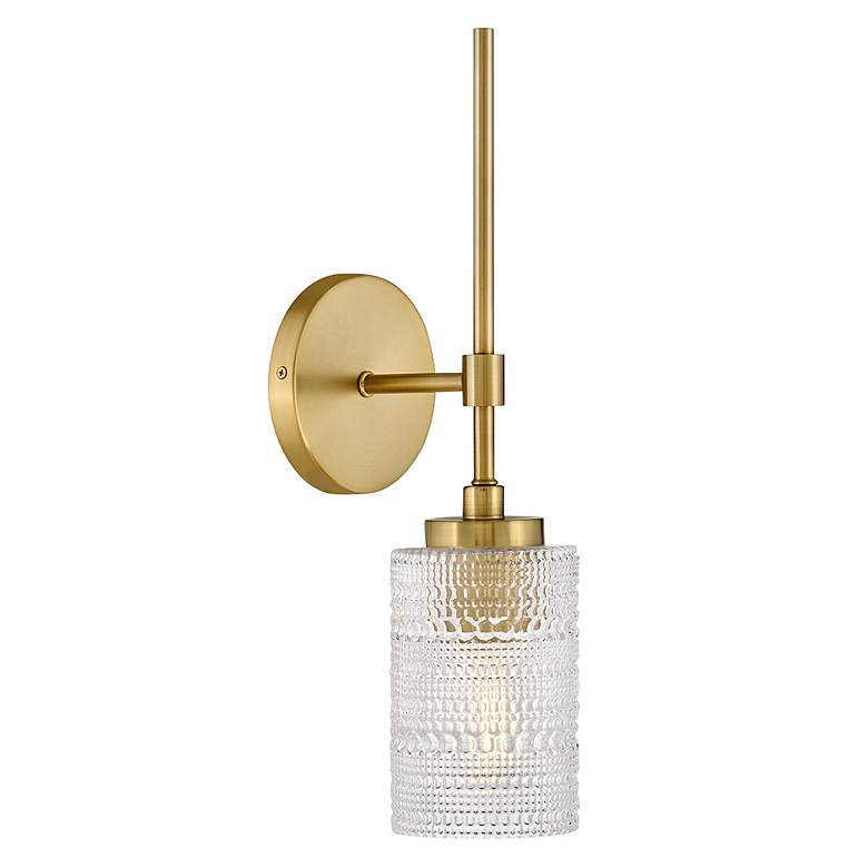Image 6 Hinkley Mabel 18 1/4" High Lacquered Brass Wall Sconce more views