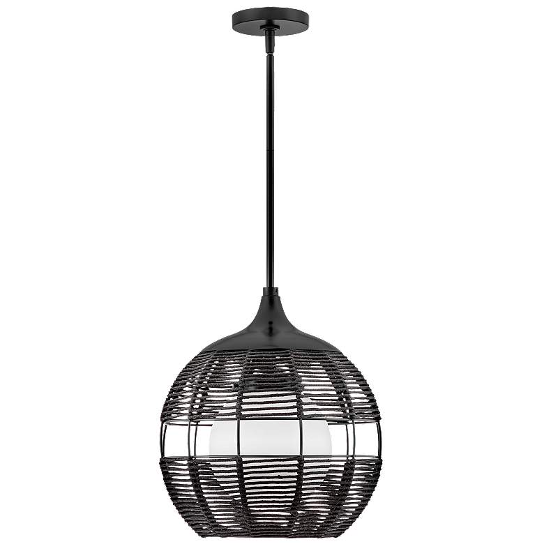 Image 1 Hinkley Maddox 14" Wide Black Modern Outdoor Rated Orb Pendant
