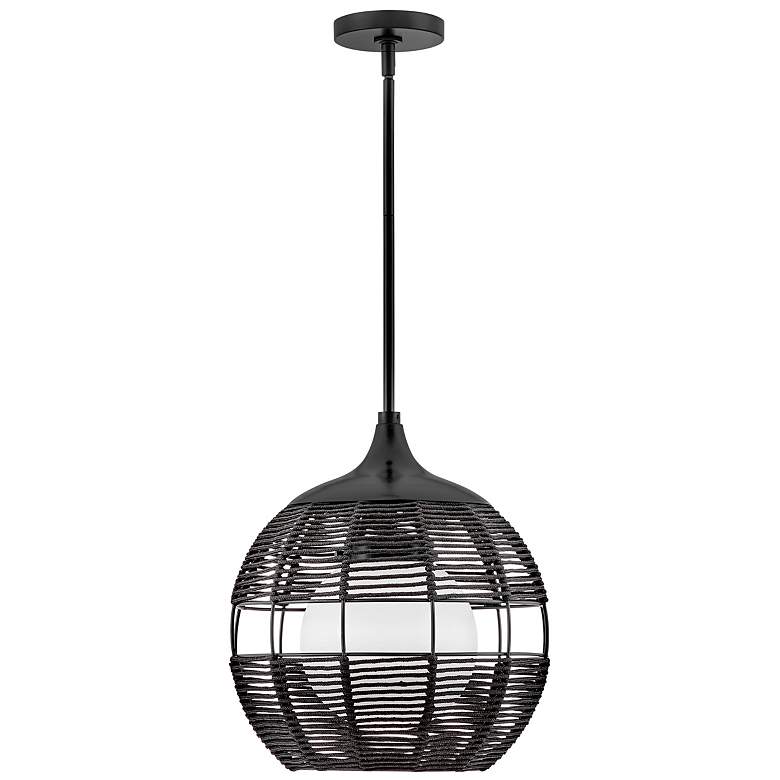 Image 2 Hinkley Maddox 14" Wide Black Modern Outdoor Rated Orb Pendant more views