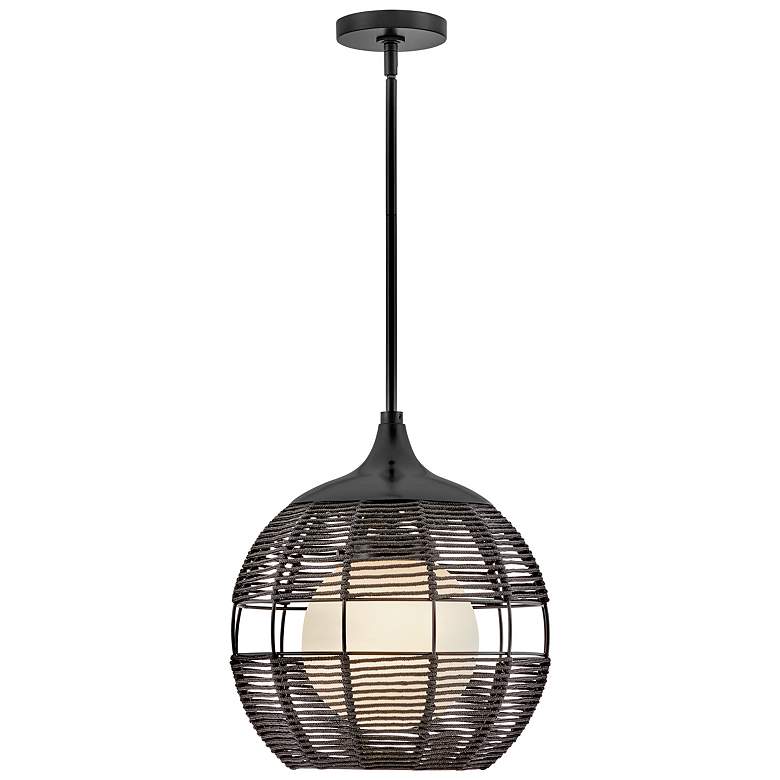 Image 4 Hinkley Maddox 14" Wide Black Modern Outdoor Rated Orb Pendant more views