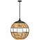 Hinkley Maddox 26"H Black and Natural Outdoor Hanging Light