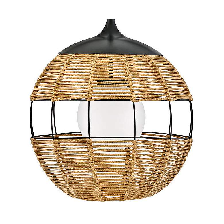 Image 2 Hinkley Maddox 26"H Black and Natural Outdoor Hanging Light more views