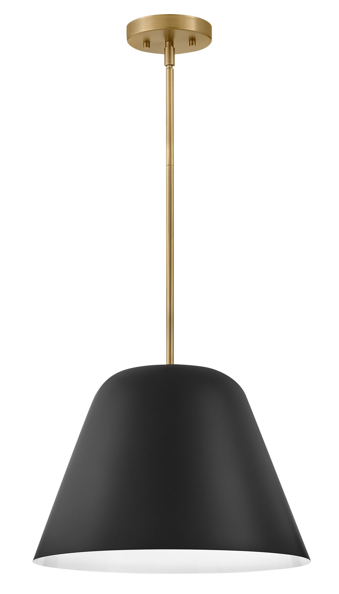 Image 3 Hinkley Madi 16" Wide Lacquered Brass and Black Pendant Light more views