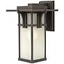 Hinkley Manhattan 15" High Seedy Glass and Bronze Outdoor Wall Light