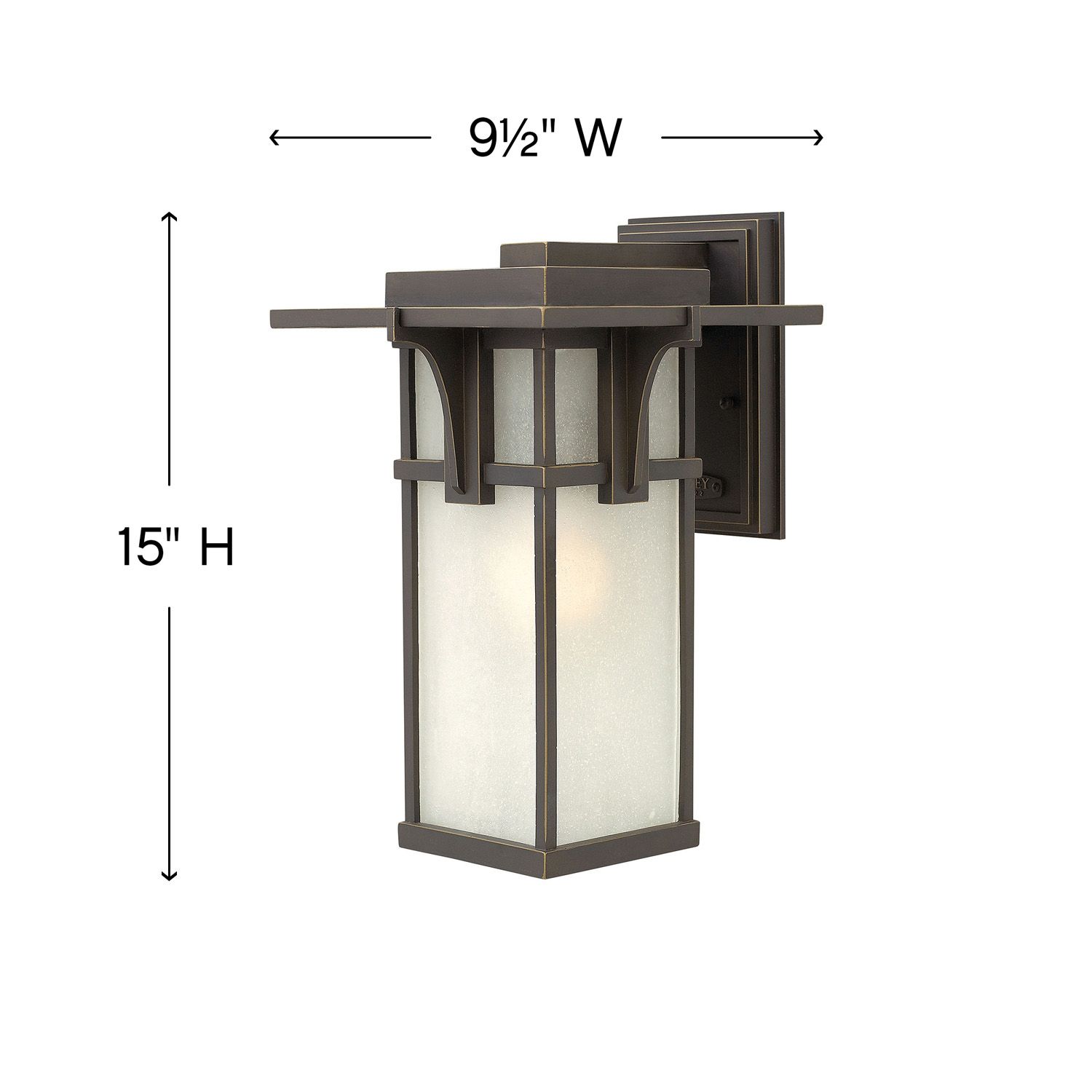Image 4 Hinkley Manhattan 15" High Seedy Glass and Bronze Outdoor Wall Light more views