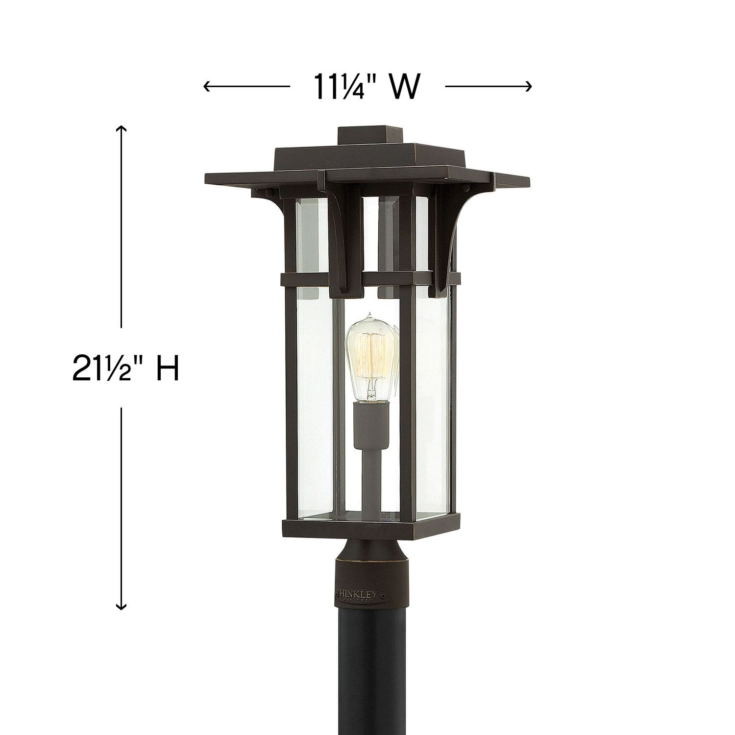 Image 4 Hinkley Manhattan 21 1/2" High Bronze Outdoor Post Light more views