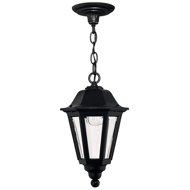 Image 1 Hinkley Manor 15" High Black Outdoor Hanging Light