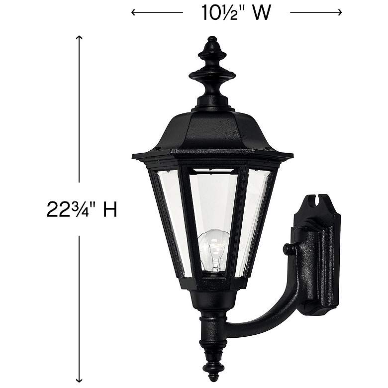 Image 4 Hinkley Manor House 22 3/4" High Black Outdoor Wall Light more views