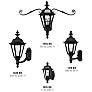 6_Hinkley Manor House 22 3/4" High Black Outdoor Wall Light more views