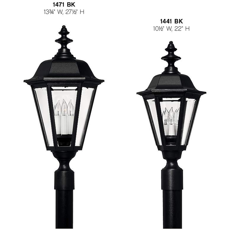 Image 6 Hinkley Manor House 27.5" Black and Clear Glass Traditional Post Light more views