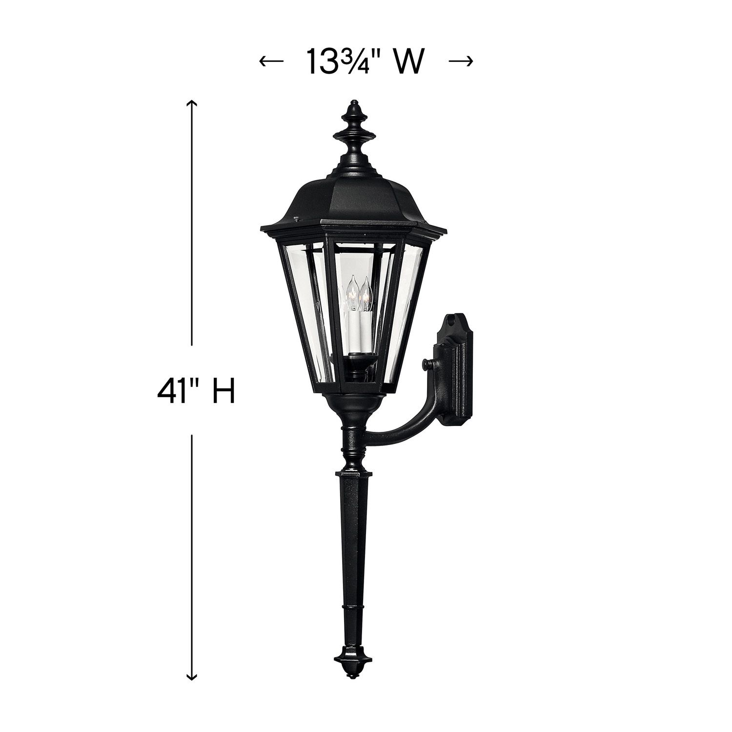 Hinkley Manor House 41" High Black Outdoor Wall Light