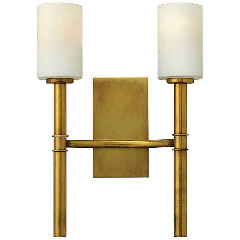Image 1 Hinkley Margeaux 18" High 2-Light Vintage Brass Wall Sconce