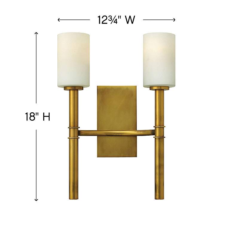 Image 4 Hinkley Margeaux 18" High 2-Light Vintage Brass Wall Sconce more views