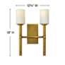 4_Hinkley Margeaux 18" High 2-Light Vintage Brass Wall Sconce more views