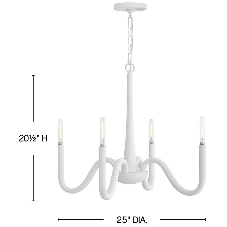 Image 3 Hinkley Maris 25"W White Textured Plaster 4-Light Chandelier more views